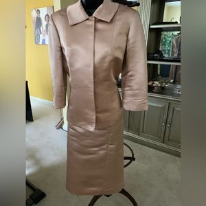 2 piece pure silk skirt suit by Doncaster size 6.